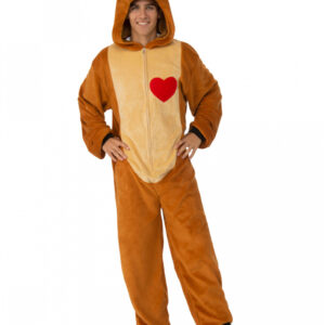 Teddybär Kostüm mit Herz Unisex für Karneval L-XL