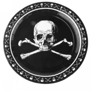 Piraten Totenschädel Pappteller ◆ Party-Deko ?