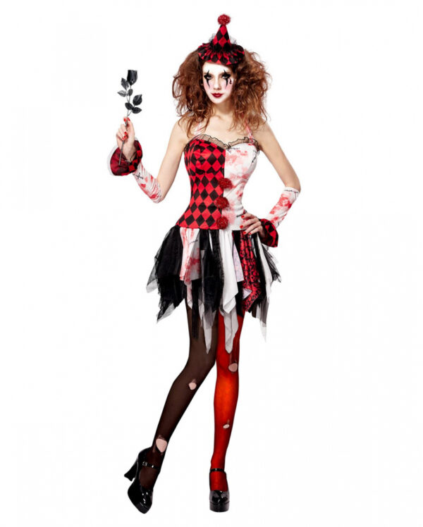 Horror Harlekin Kostüm für Damen bestellen XL