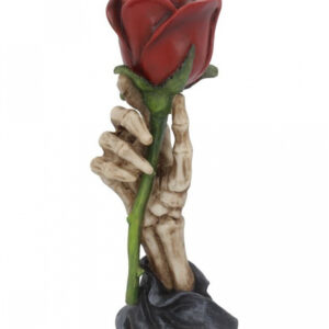 Skeletthand mit Rose Kerzenständer verschenken