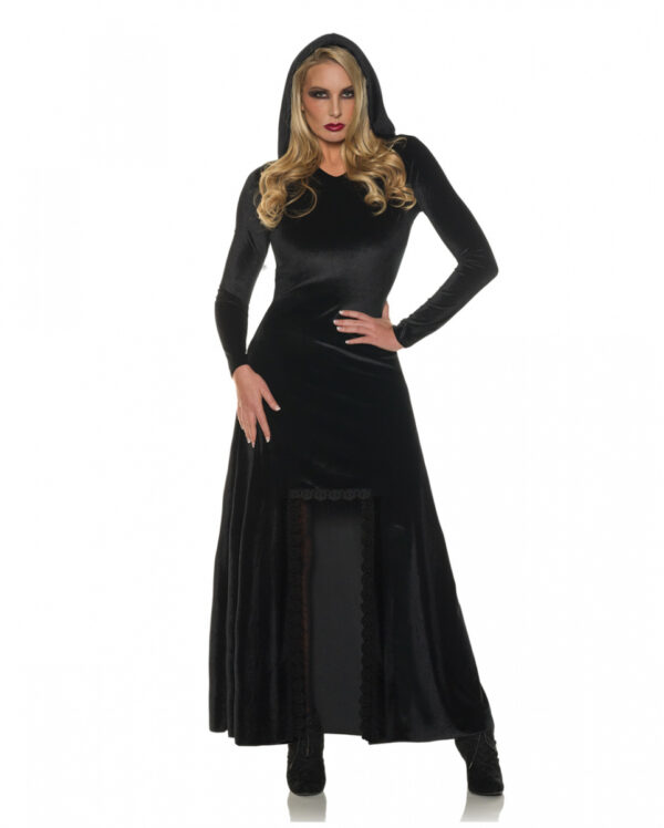 Schwarze Zauberin Kostüm  Fantasy-Kleid XL