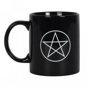 Schwarze Pentagramm Kaffeetasse ★