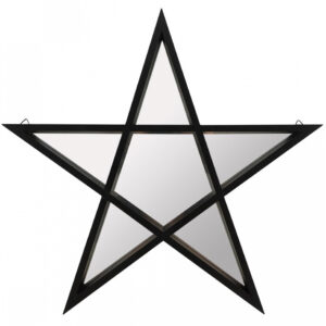 Schwarzer Pentagramm Spiegel 40cm ordern