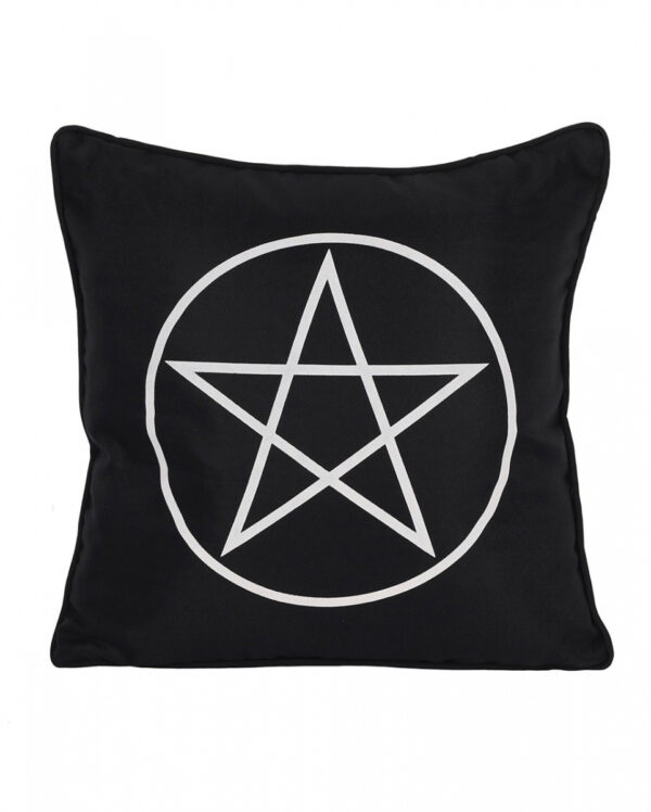Pentagramm Dekokissen 35cm ★ Gothic Deko