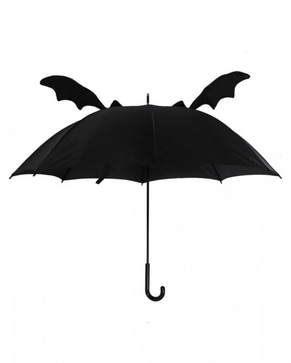 Schwarzer Fledermaus Regenschirm mit Flügeln ◆