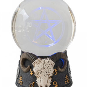 Baphomet Kristallkugel mit LED online bestellen ➤