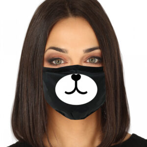Panda 3-lagige Community Maske für Fasching & Karneval