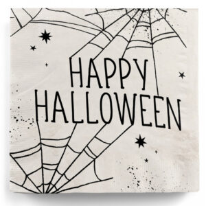 Happy Halloween Servietten mit Spinnweben Motiv 16 St. ★