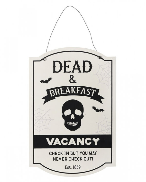 Dead & Breakfast Halloween Dekoschild ordern