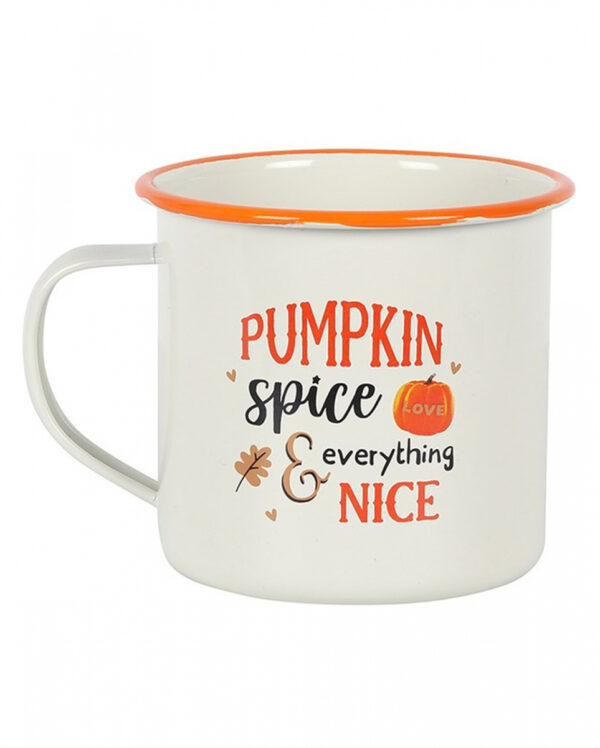 Pumpkin Spice Becher aus Emaille ? Halloween Deko