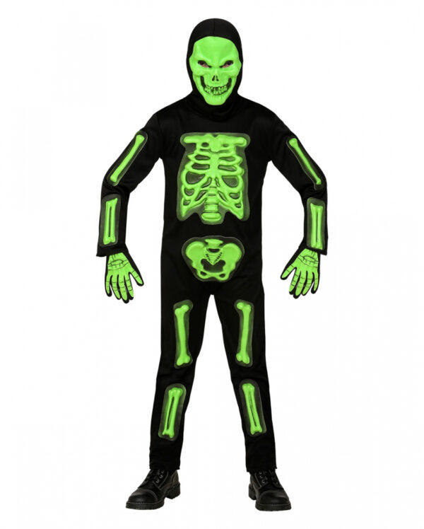 UV-Neon Skelett 3D Kinderkostüm für ? bestellen L / 11-13 Jahre