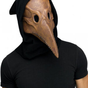 Braune Vintage Pestdoktor Maske ➤ Halloween Kostümzubehör