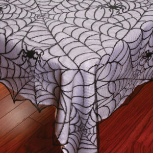 Tischdecke Spinnweben Spitze  Grusel Tischdeko