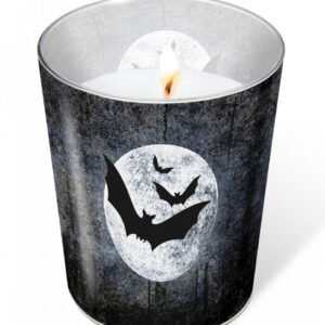 Gothic Kerze mit Mond & Fledermäuse 10cm ★