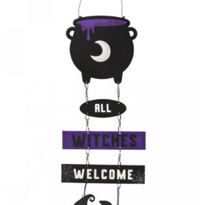 All Witches Welcome mit Hexenkessel 30cm ★