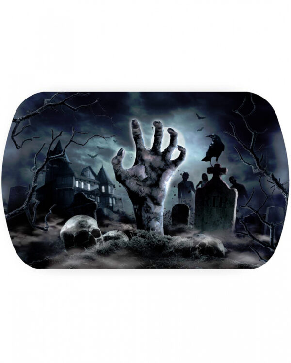 Zombie Friedhof Halloween Tablett  Halloween Deko ?