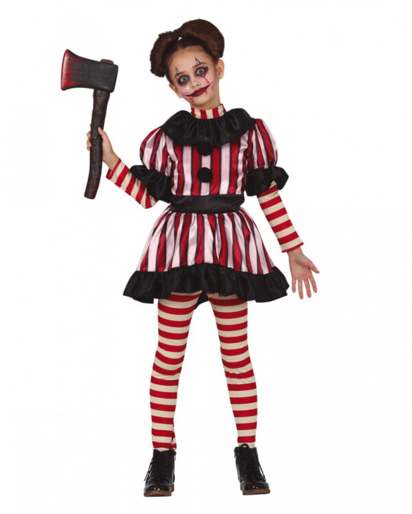 Spooky Clown Girl Kinderkostüm für ? bestellen! XL / 10-12 Jahre
