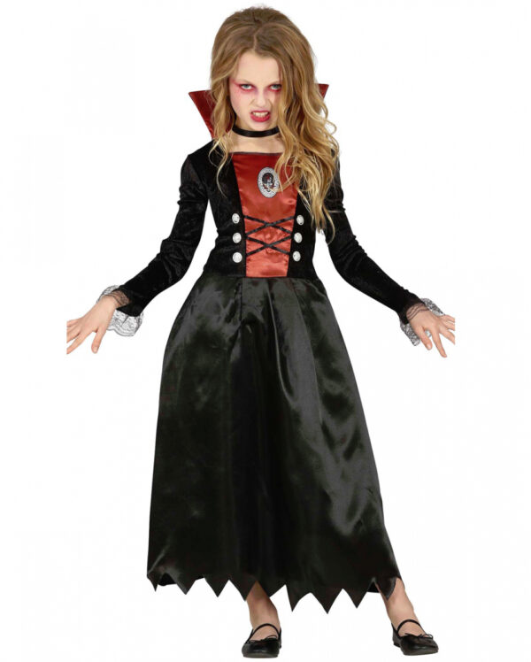 Elegantes Vampiress Kinder Kostüm für ? bestellen! XL (10-12) Jahre