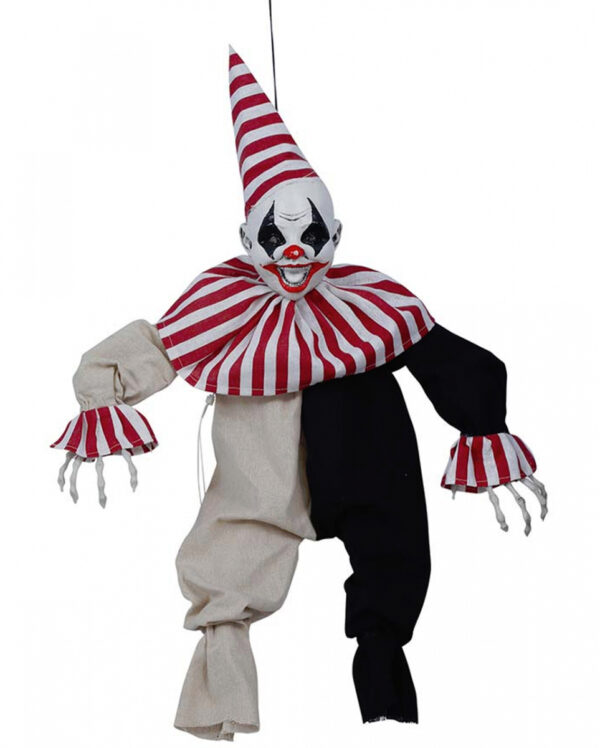 Wackelnder Killer Clown Hängefigur 80cm  Horror Deko