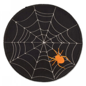 Halloween Platzdecke mit Spinne & Spinnweben 38cm für deine Tafel