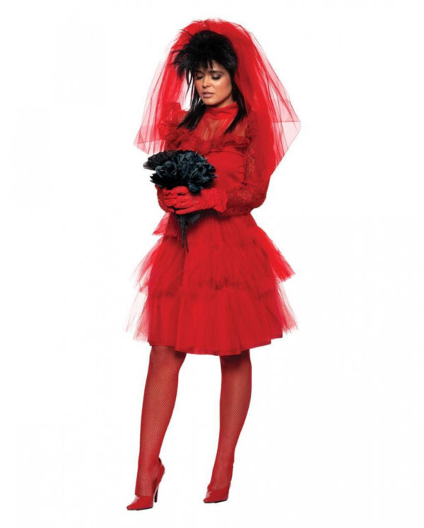 Rotes Gothic Braut Damen Kostüm ★ XL