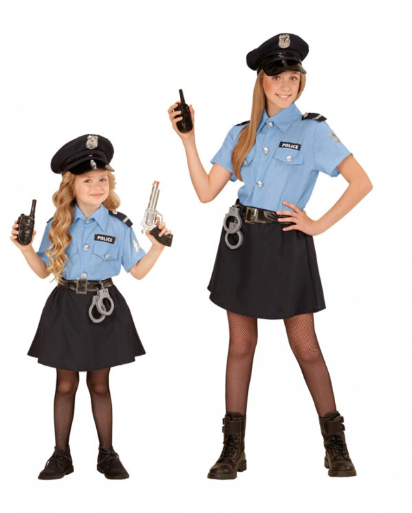 Polizistin Kinderkostüm für Karneval L-158