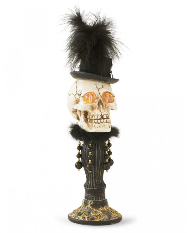 Mrs. Skelett Halloween Büste mit LED Augen 42cm ★