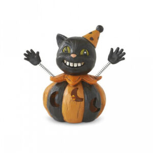 Vintage Halloween Kürbis Katze LED Figur 10cm JETZT ordern