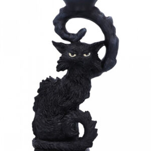 Salem Kerzenleuchter mit schwarzer Katze 20cm ★