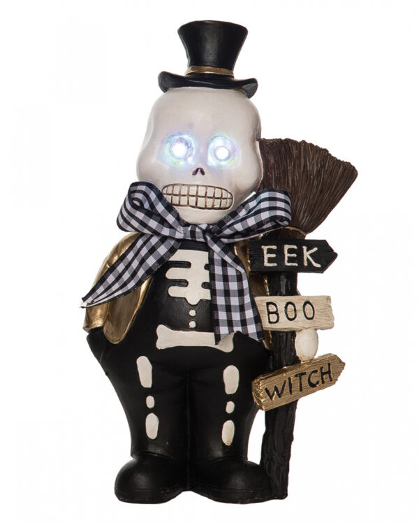 Elegantes Halloween Skelett mit Leuchtaugen 25cm online bestellen ?