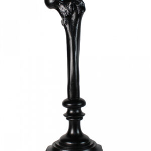 Schwarzer Oberschenkelknochen Kerzenleuchter 34cm ➔