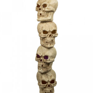 Totenschädel Turm mit 4 Skulls & Licht 120cm  Halloween Dekoration