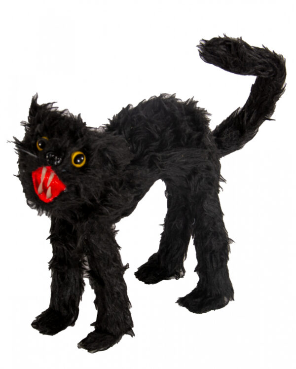 Fauchende Katze 30cm für Halloween ★