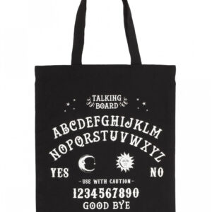 Schwarze Einkaufstasche mit Hexenbrett als Motiv 40x35cm ★
