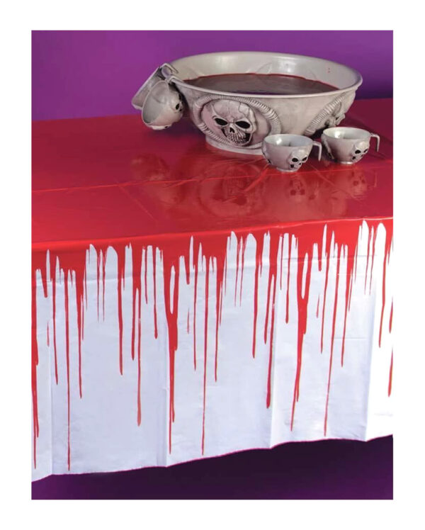 blutbad tischdecke fuer halloween halloween tischdecke blood drips table cloth 13296