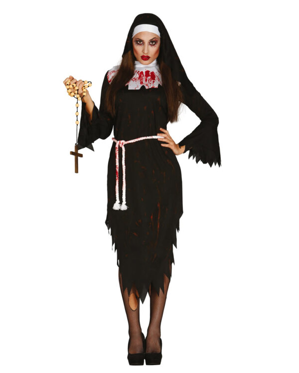 blutiges nonnen kostuem bloody nun costume halloween kostuem horror kostuem 26492 01