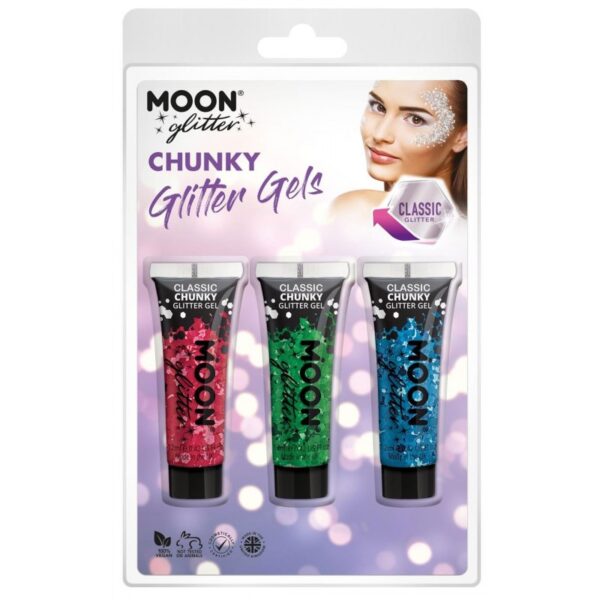 classic chunky moon glitter gel set