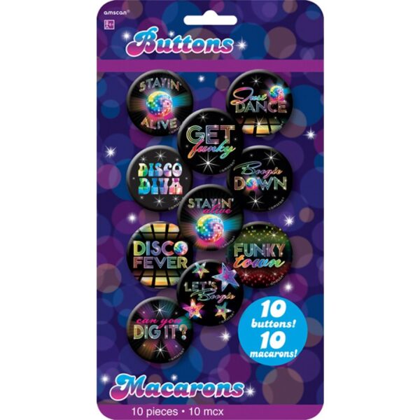 disco fever buttons 10er set