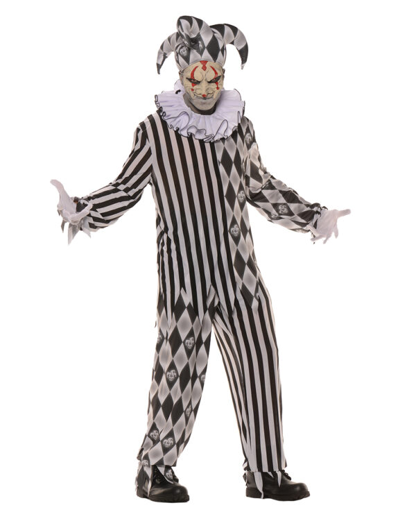 evil harlekin kostuem horrorclown verkleidung halloween harlequin costume 26627