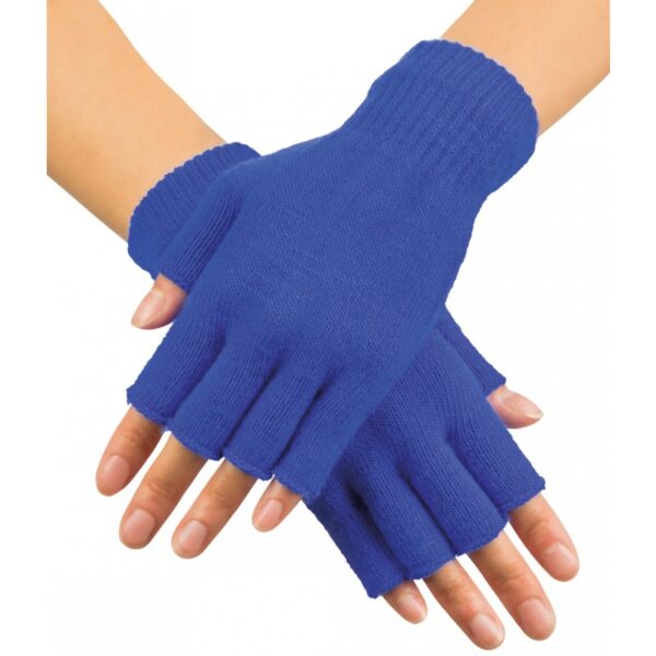 fingerlose handschuhe blau