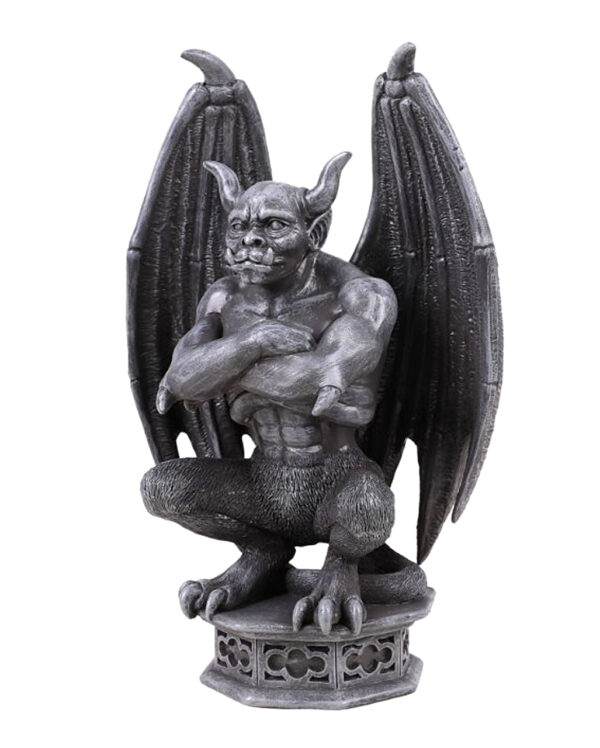 gargoyle figur mit verschraenkten armen gargoyle figure with folded arms gothic deko 54728 01
