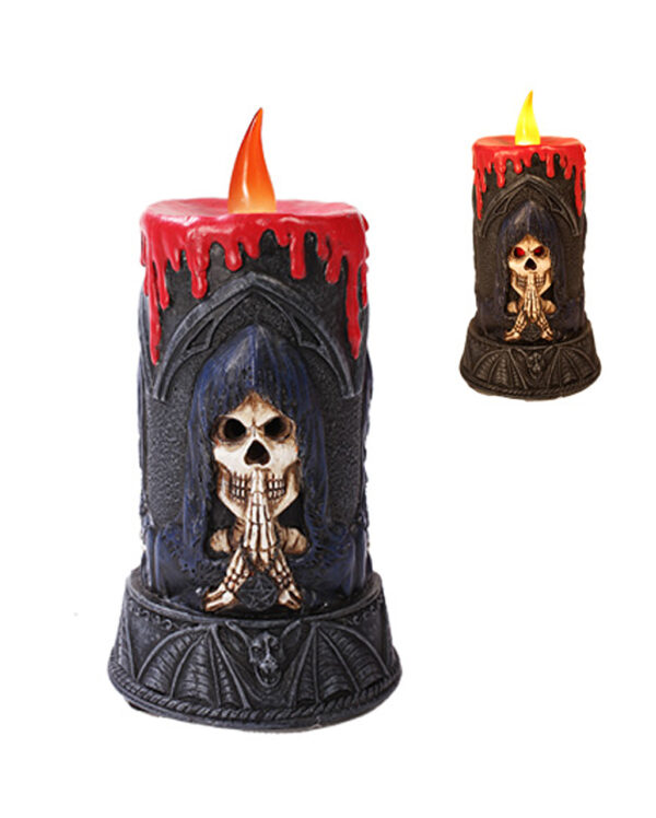 grim reaper led kerze halloween und gothic wohnungsdeko grim reaper led candle 52704