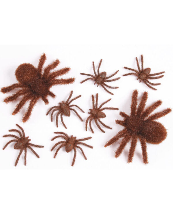 haarige braune spinnen 8 st halloween dekoration spinnen zum dekorieren 28423
