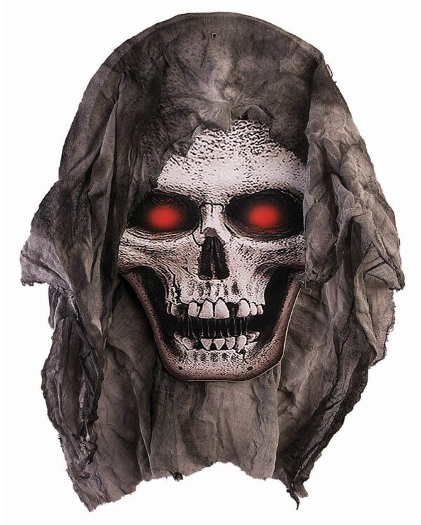 halloween deko totenschaedel mit stoff halloween skull decoration with gauze 39763