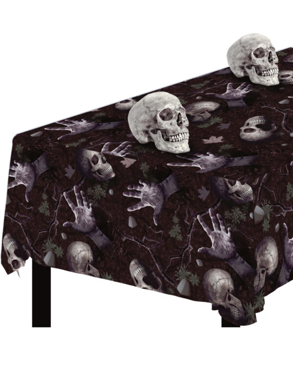 halloween friedhof tischdecke halloween graveyard tablecloth totenkopf tischdecke leichenteile halloween deko 53181