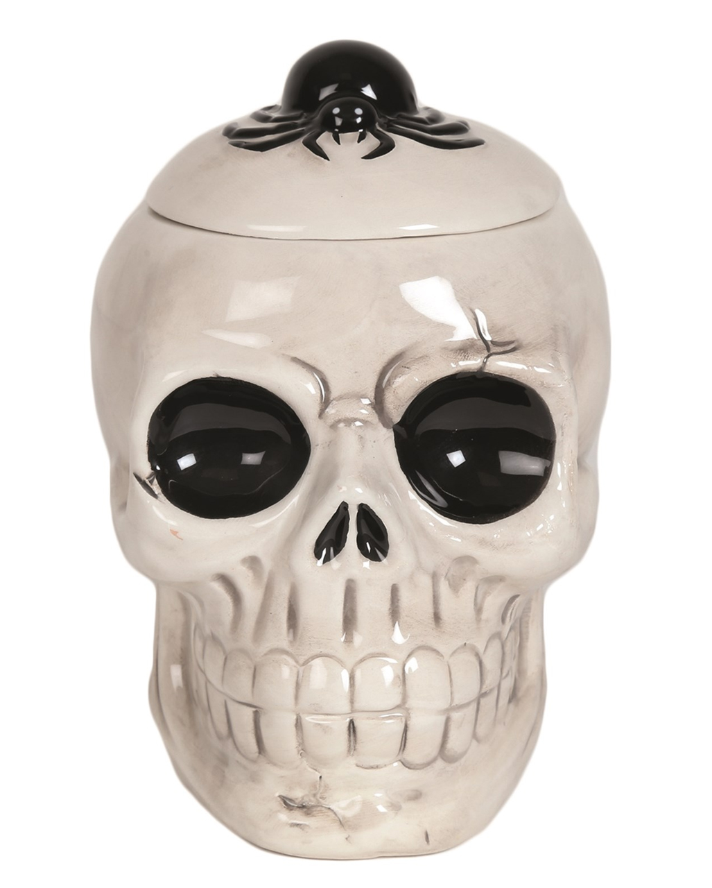 halloween totenkopf mit spinne duftlampe halloween skull with spider fragrance burner 54872 01