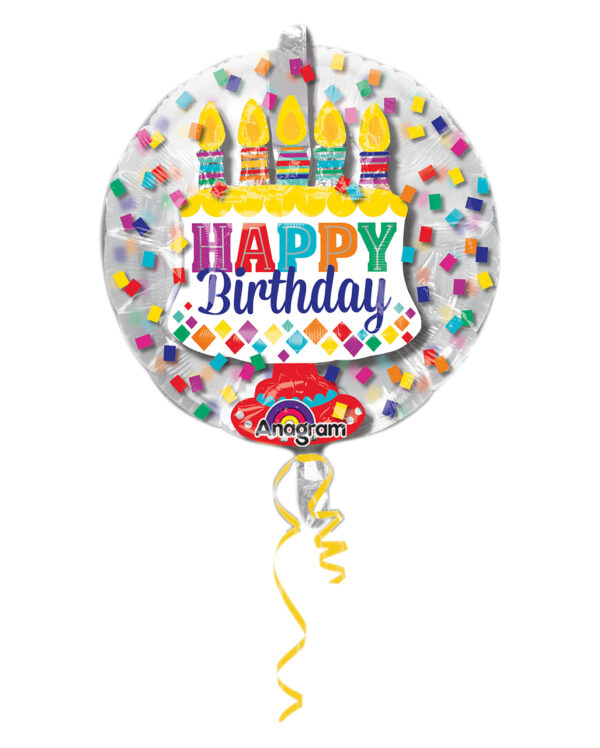 happy birthday ballon in ballon 60cm folienballon geburtstag geschenkidee geburtstag 35723