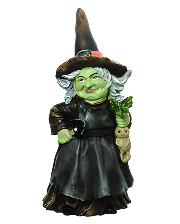 hexe mit kleiner alraune dekofigur 19cm witch with mandrake figure halloween hexe deko 55744
