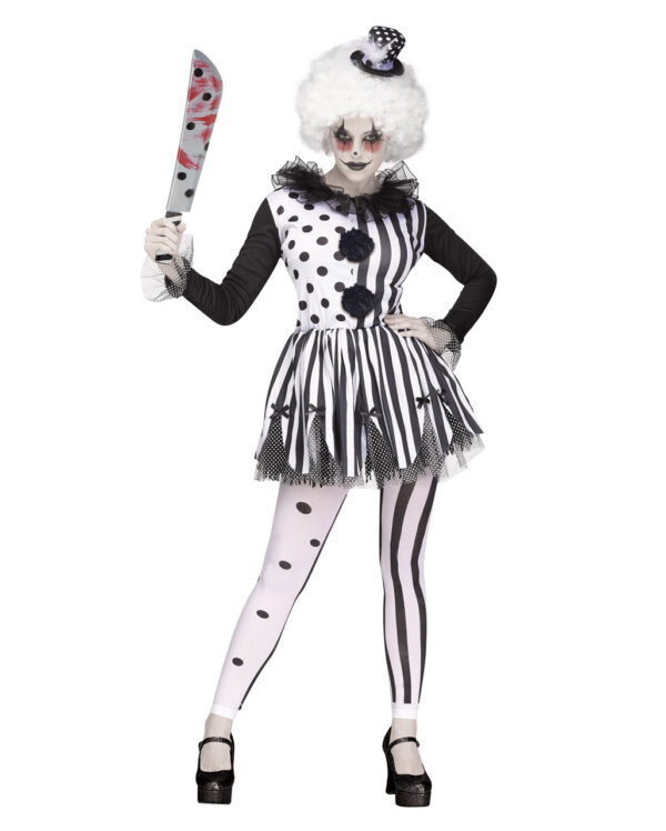 horror clown damenkostuem killer clown halloween kleid clown costume 29120 1