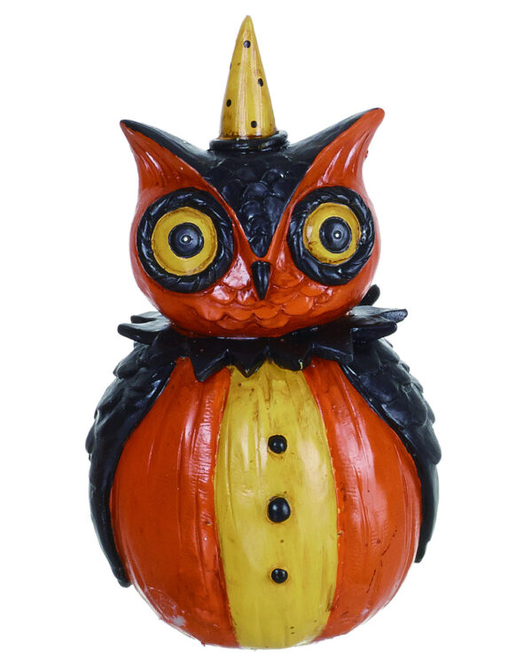 johanna parker eule pumpkin peeps dekofigur owl pumpkin peeps figure halloween vintage figur 53010